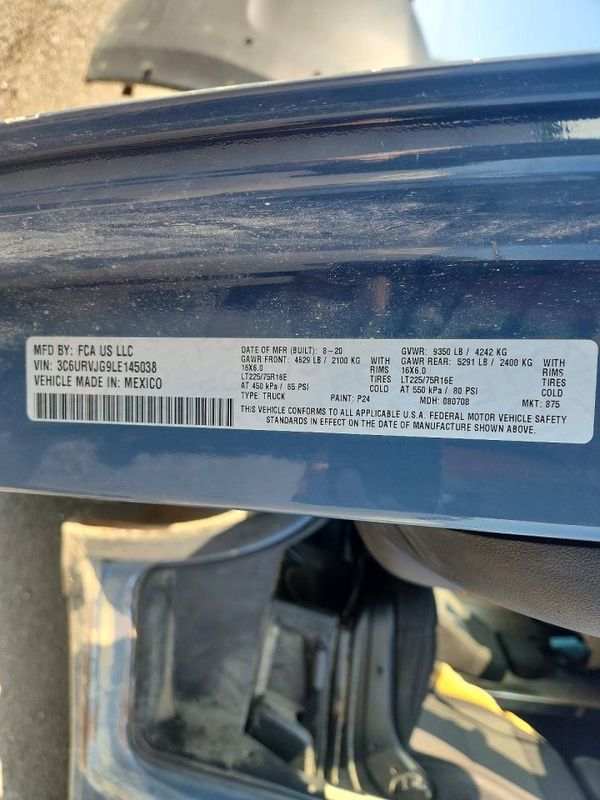 2020 RAM PROMASTER 3500 VF