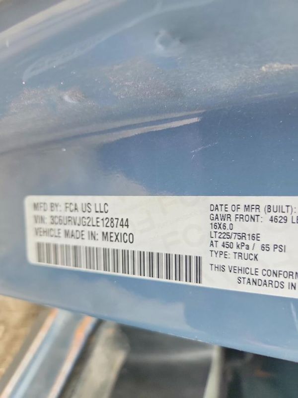2020 RAM PROMASTER 3500 VF