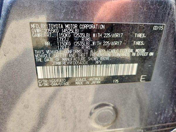 2015 TOYOTA RAV4 XLE (M Grade)
