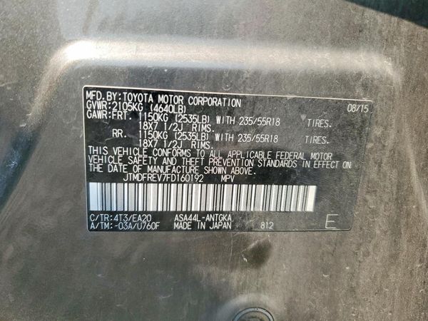 2015 TOYOTA RAV4 Limited (G Grade)