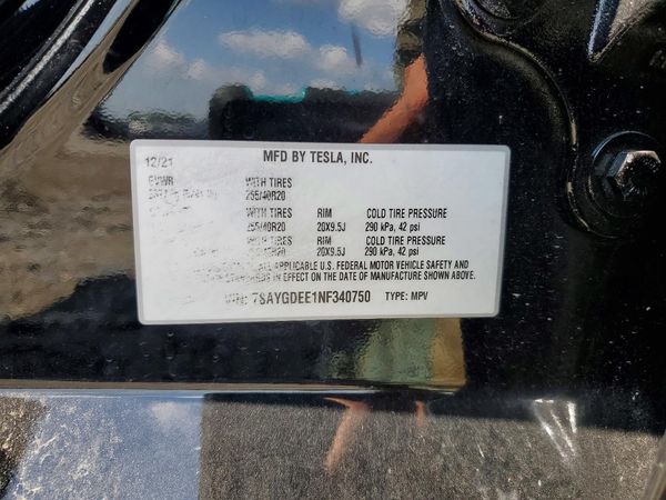 2022 TESLA MODEL Y