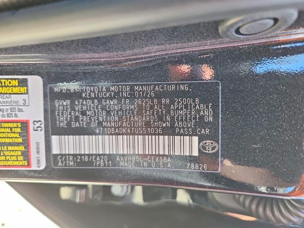 2026 TOYOTA CAMRY