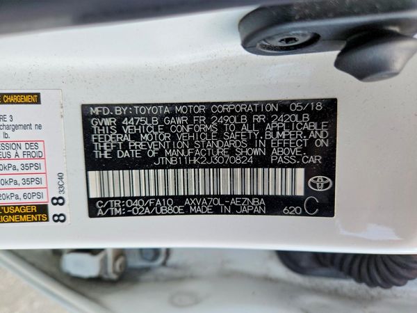 2018 TOYOTA CAMRY LE/SE/XLE/XSE