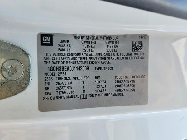 2018 CHEVROLET COLORADO Work Truck