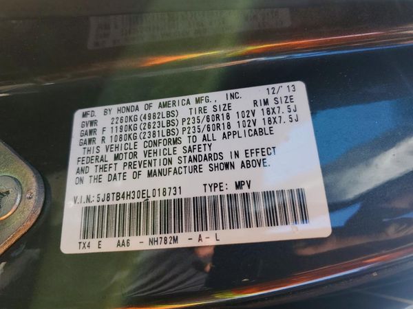 2014 ACURA RDX
