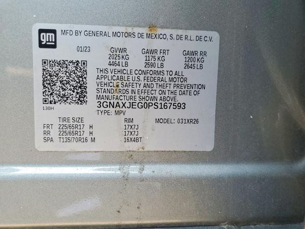 2023 CHEVROLET EQUINOX LT (2FL) — VINS