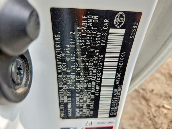 2012 TOYOTA CAMRY