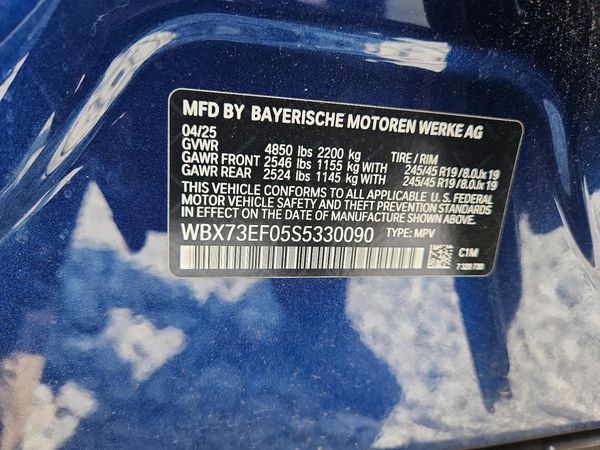 2025 BMW X1 xDrive28i — VINS