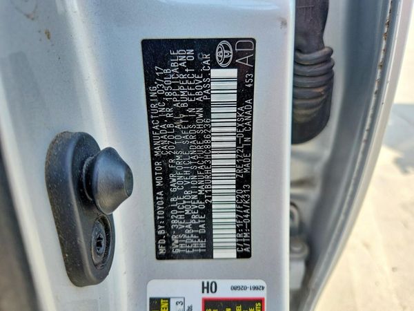 2017 TOYOTA COROLLA