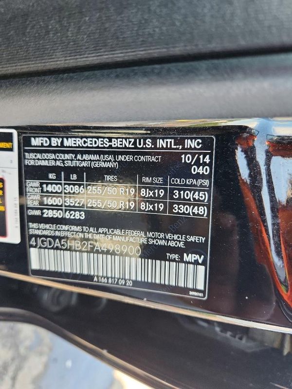 2015 MERCEDES-BENZ ML