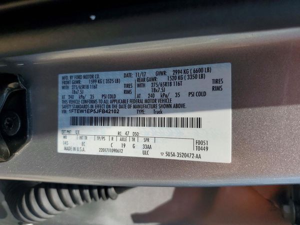 2018 FORD F150