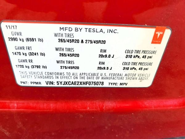 2017 TESLA MODEL X