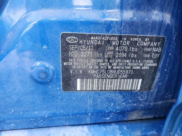 2017 HYUNDAI IONIQ Blue