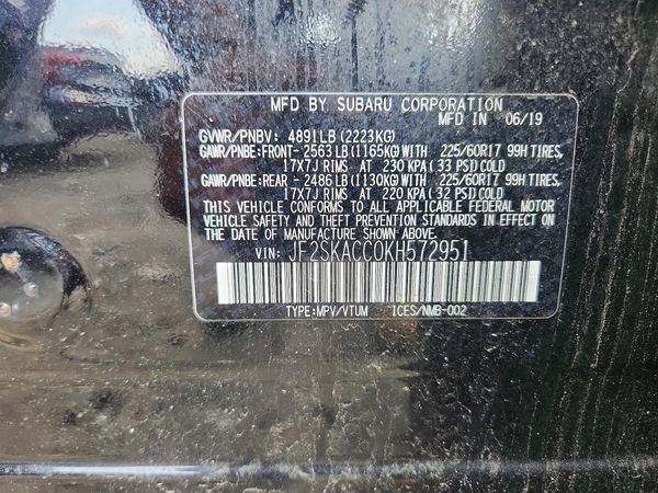 2019 SUBARU FORESTER