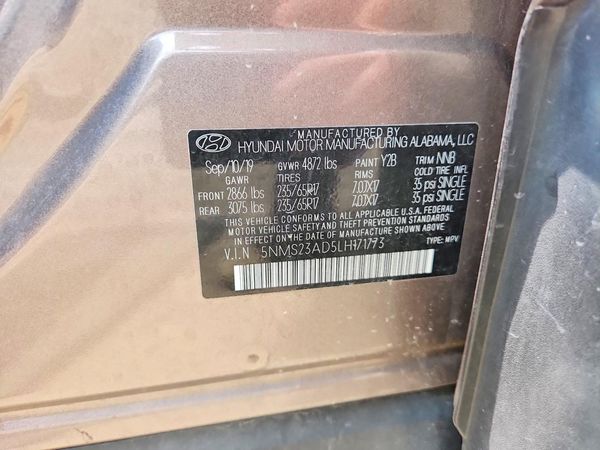 2020 HYUNDAI SANTA FE SE