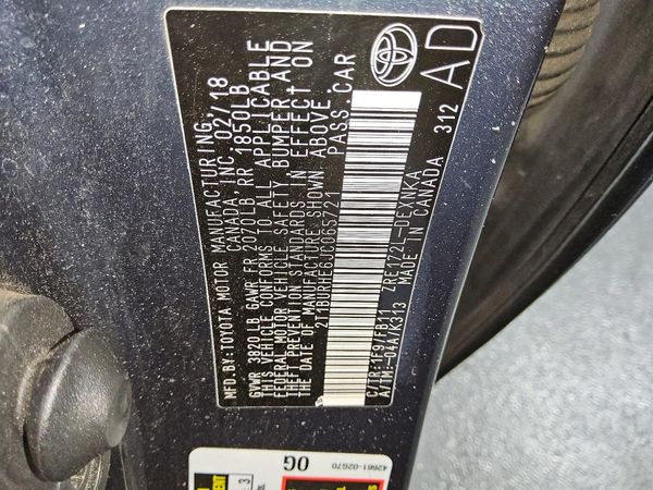 2018 TOYOTA COROLLA L/LE/SE/XLE/XSE