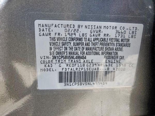 2022 NISSAN KICKS S