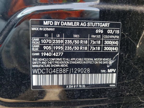 2015 MERCEDES-BENZ GLA GLA250
