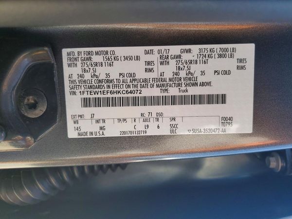 2017 FORD F150
