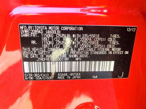 2013 TOYOTA RAV4 High