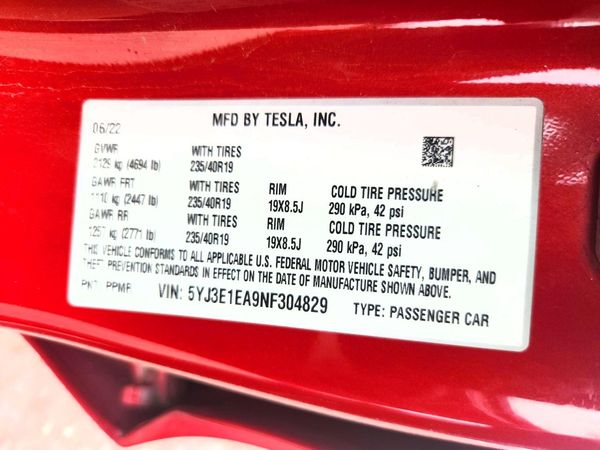 2022 TESLA MODEL 3