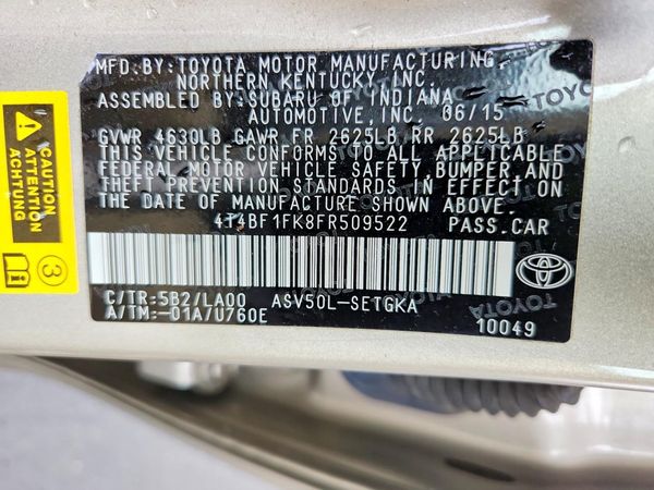 2015 TOYOTA CAMRY