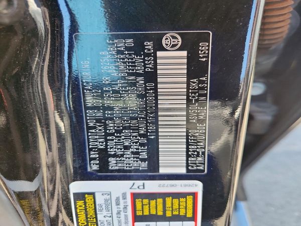 2012 TOYOTA CAMRY