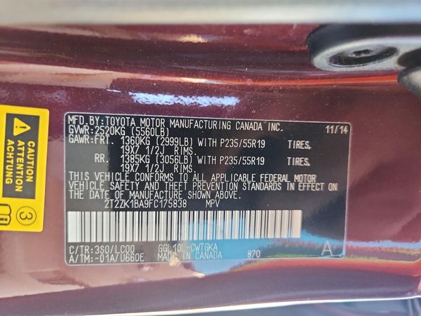 2015 LEXUS RX 350