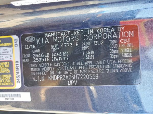 2017 KIA SPORTAGE