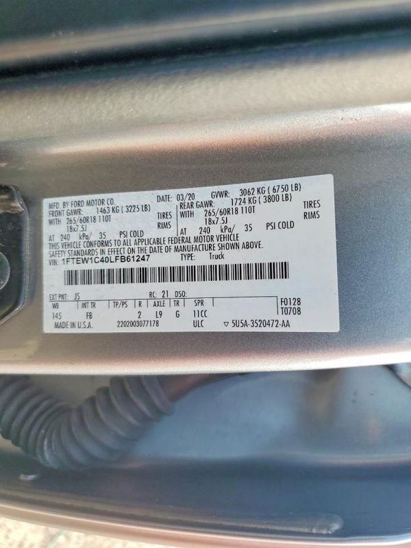 2020 FORD F150