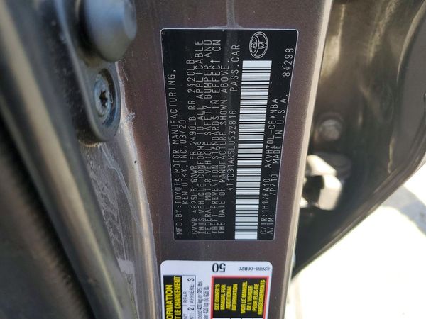 2020 TOYOTA CAMRY LE Hybrid