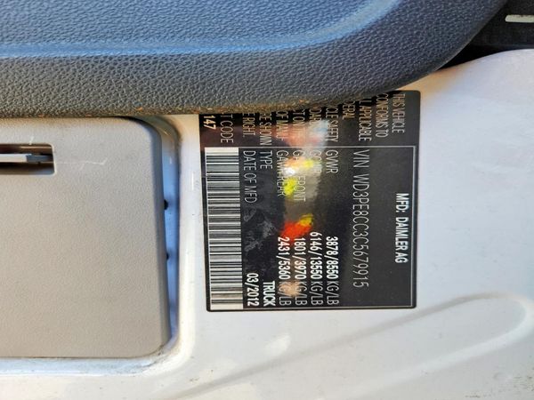 2012 MERCEDES-BENZ SPRINTER High Roof