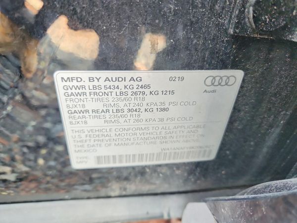 2019 AUDI Q5 quattro Premium — VINS