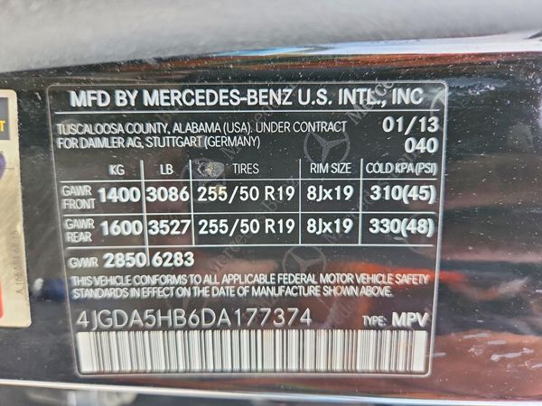 2013 MERCEDES-BENZ ML ML350 4-MATIC