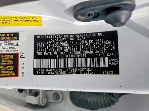 2015 TOYOTA CAMRY