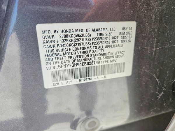 2014 HONDA PILOT TOURING