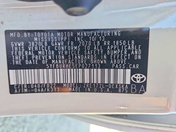2014 TOYOTA COROLLA