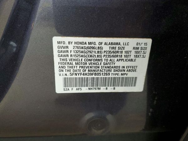 2015 HONDA PILOT SE