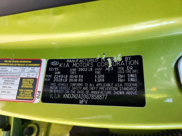 2016 KIA SOUL Plus