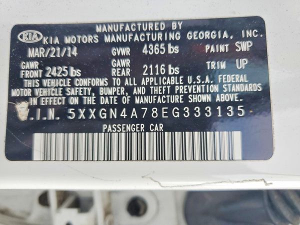 2014 KIA OPTIMA 2.4 EX STD/Premium /Tech