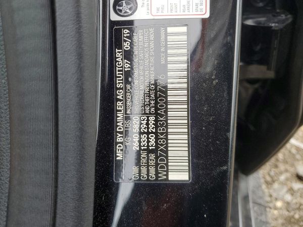 2019 MERCEDES-BENZ AMG GT