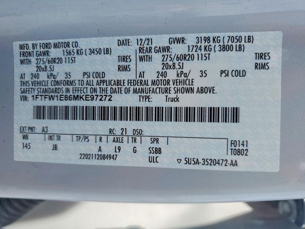 2021 FORD F150