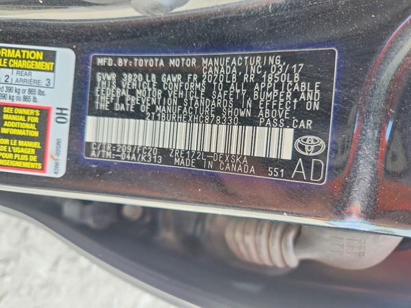 2017 TOYOTA COROLLA
