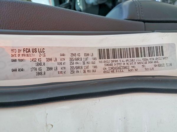 2016 DODGE DURANGO Limited