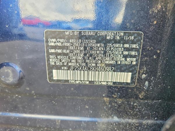2019 SUBARU FORESTER Sport+ES+SMART