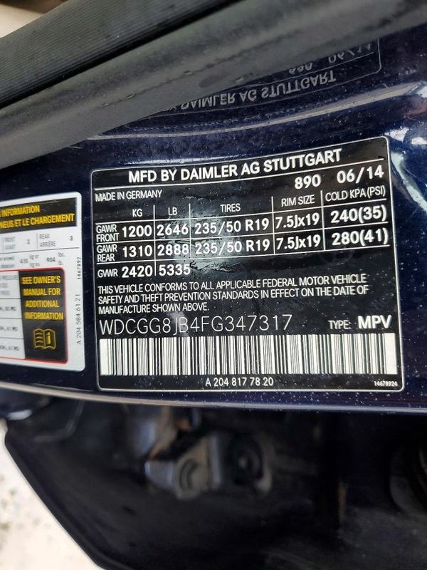 2015 MERCEDES-BENZ GLK 350 4M GLK350 4-MATIC