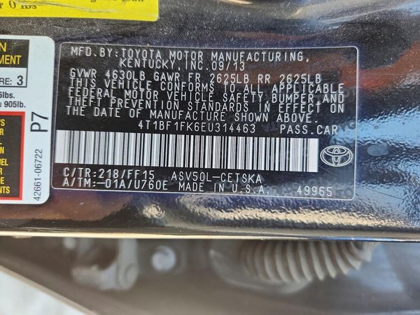 2014 TOYOTA CAMRY