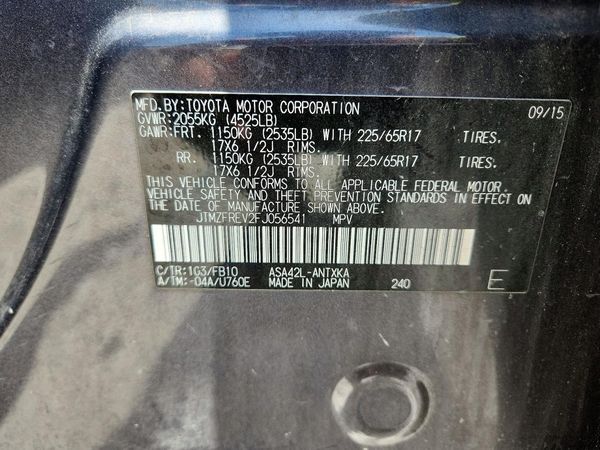 2015 TOYOTA RAV4 LE (X Grade)