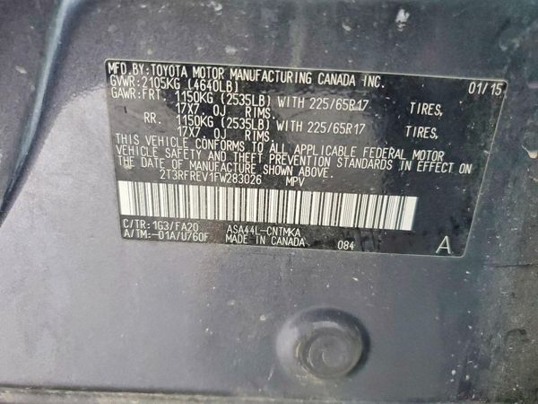 2015 TOYOTA RAV4 XLE (M Grade)