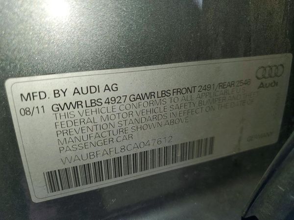 2012 AUDI A4 quattro Premium